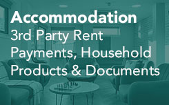 Accommodation - 3rd Party Rent Payments, Household Products and Documents